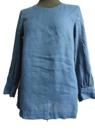 ca. Gr. 40 LEINENTUNIKA taubenblau Marke 120%Lino s. Masse