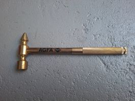 AGFA / Messing Hammer mit spitzer und flacher Seite Werkzeug