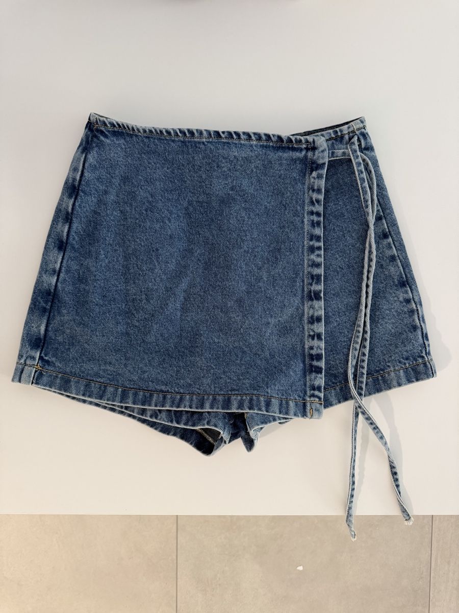 Jeans: Denim Shorts Wrap Style Blue Size S  – Neu (gemäss Beschreibung) aus Gränichen von Domsiiiii
