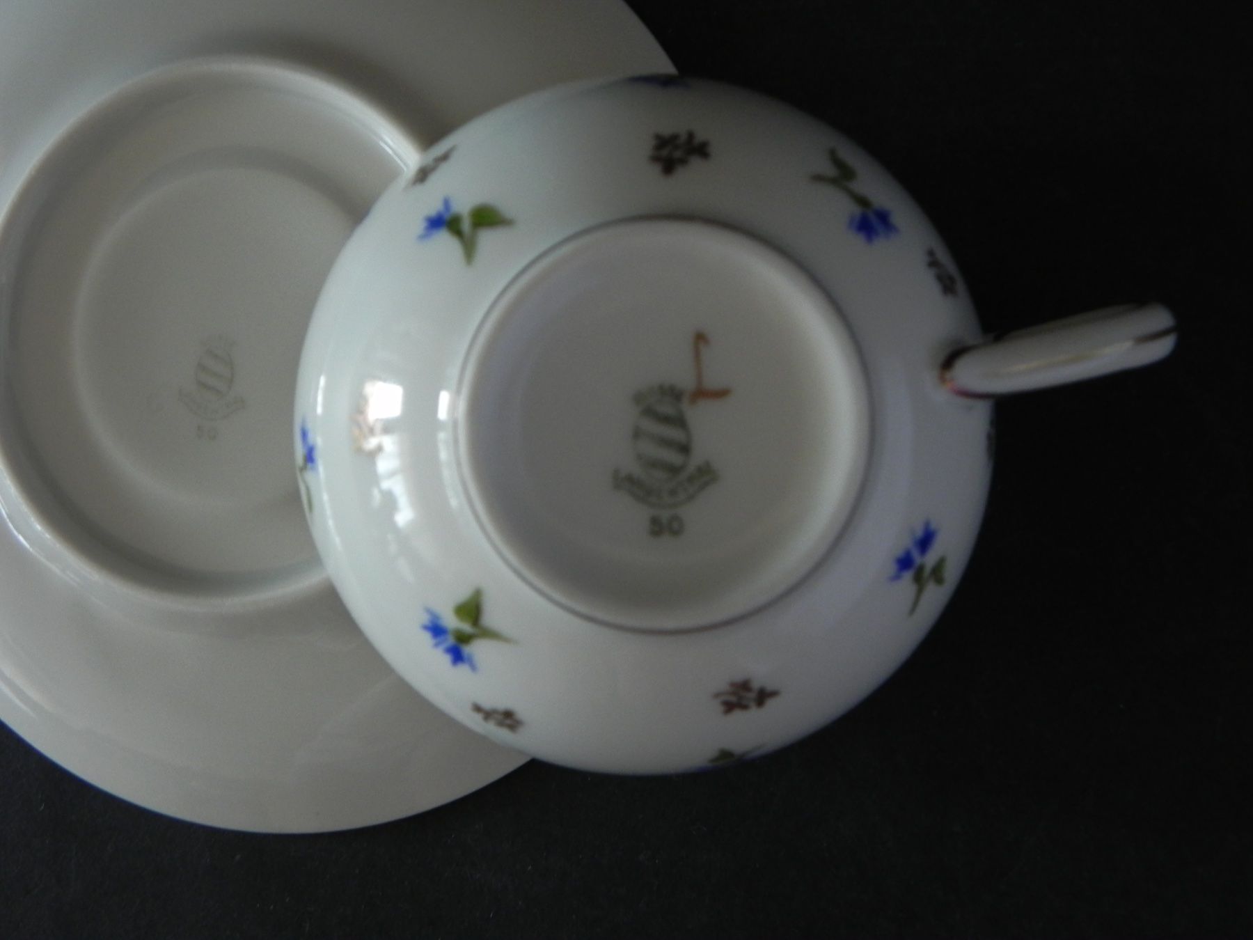 Tazze: 2 Espressosets mit Streublumen Dekor handbemalt - Langenthal – Nuovo (secondo la descrizione) da Zürich venduto da LodgE-21 6