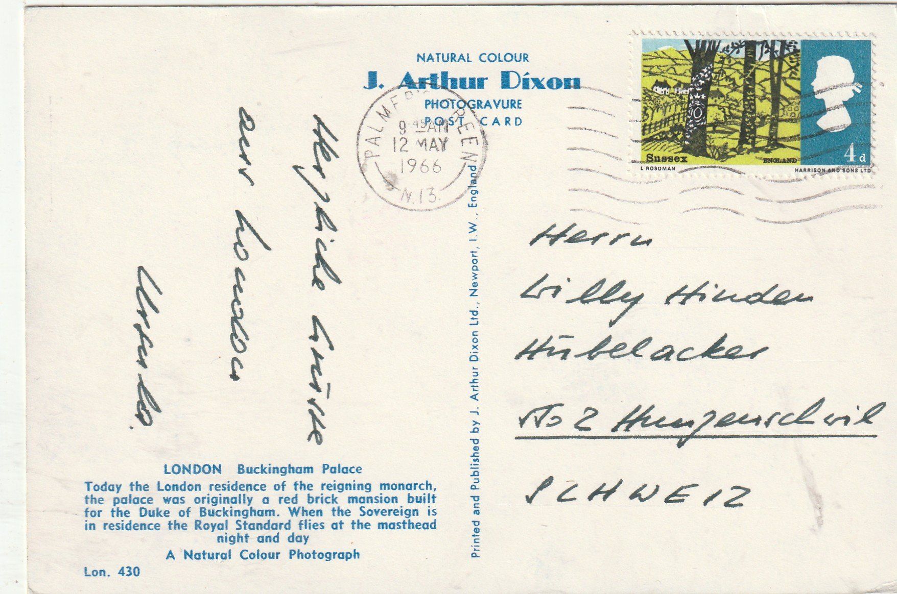 Cartoline postali: London – Usato da Lumbrein venduto da made02 1