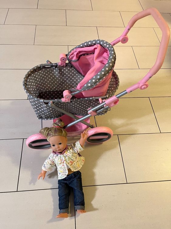 Barbie Rollstuhl BABYPUPPE SPIELSET Mit Kinderwagen Und Zubehr  28 Cm  Weichkrperpuppe Fr Kinder Ab 3 Jahren