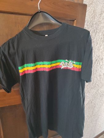 Rasta T-Shirt, Summer Vibes, Black, Size M Cool Design