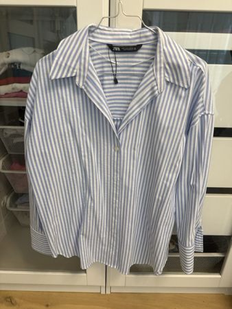 Damen Bluse gestreift blau/weiss Grösse S neu mit Etikett