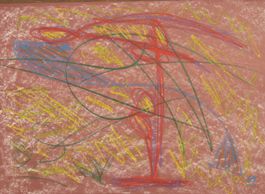 4 grosse Pastell Zeichnungen: Abstrakt I