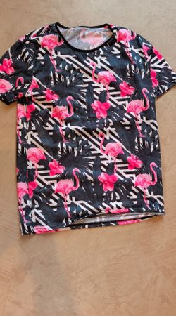 Flamingo Shirt Gr. M Sommerlich bunt & tropisch!