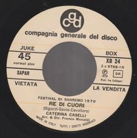 7 " CASELLI CATERINA / GIGLIOLA CINQUETTI RE DI CUORI / ROMA