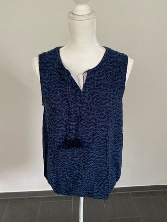 Damen Top Cecil blau gemustert Viskose Grösse L 