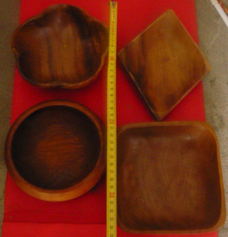 Schalen: 4 Holzschale / 4 Schalen aus Holz – Gebraucht aus Ruggell von Dolce9 1