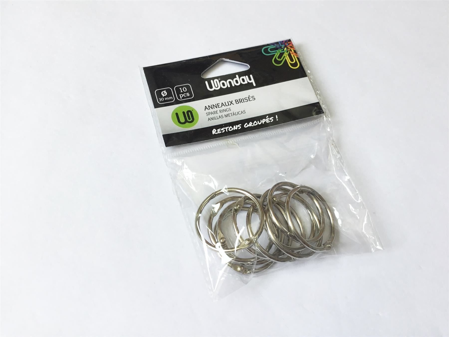 Bindegeräte: Heftringe, 10 Stück, 30 mm, Metall – Neu und originalverpackt aus St. Gallen von cointec 2