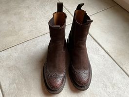Bottines en cuir et daim