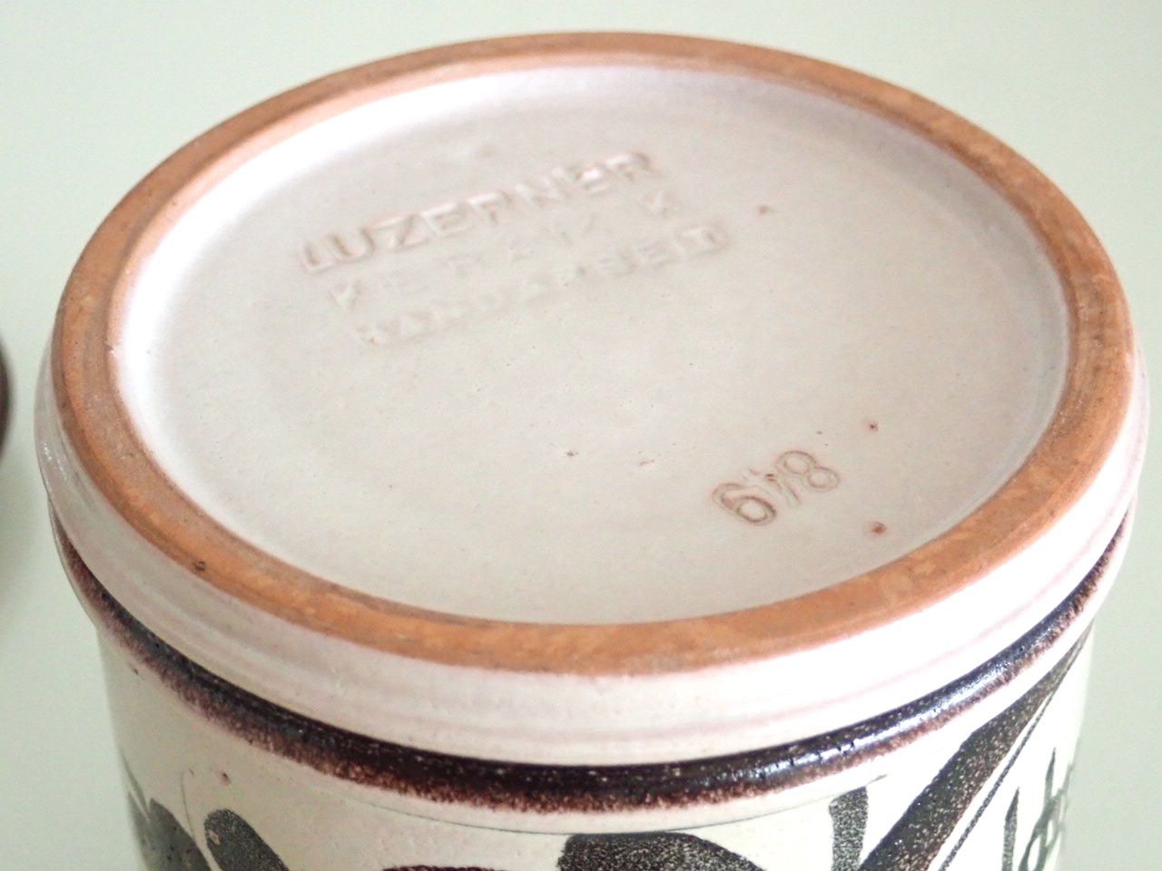 Zuccheriere: Luzerner Keramik Dose Bettmümpfeli Vintage – Usato da Wil SG venduto da BrocknRoll 7