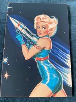 Space Ak science fiction Weltall pin-up-girl Illustration