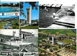 Zurzach AG 4 AK Thermalbad 1955  Aussichtsturm sehr gut erha