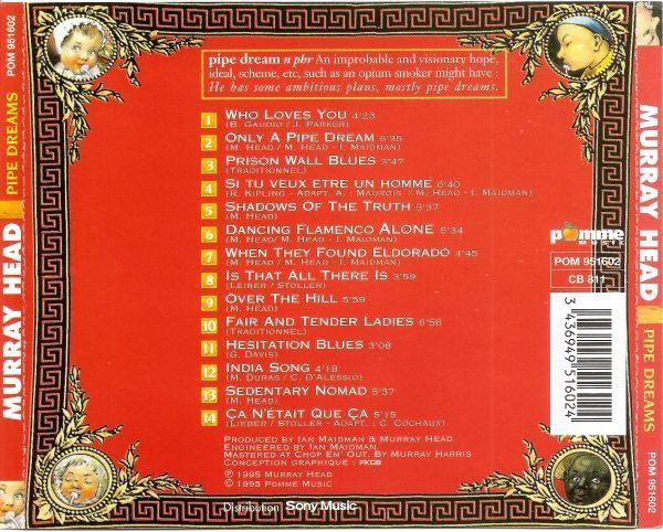 CD: Murray Head – Pipe Dreams - Vergriffen! - b – Usato da Brittnau venduto da Zibu 1