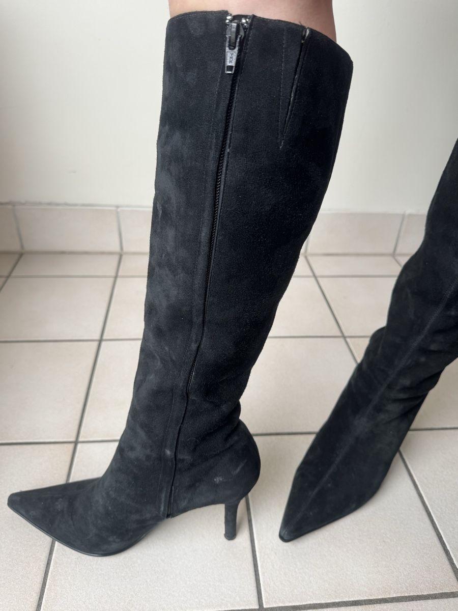 Scarpe da donna: Black Suede Knee High Boots – Usato da Carouge GE venduto da vit_v5h9 2