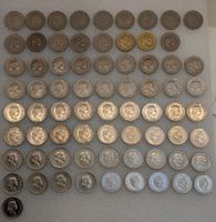 72 x 10 Rp. 1900 - 1980 inkl. 1918 + 19 Messing