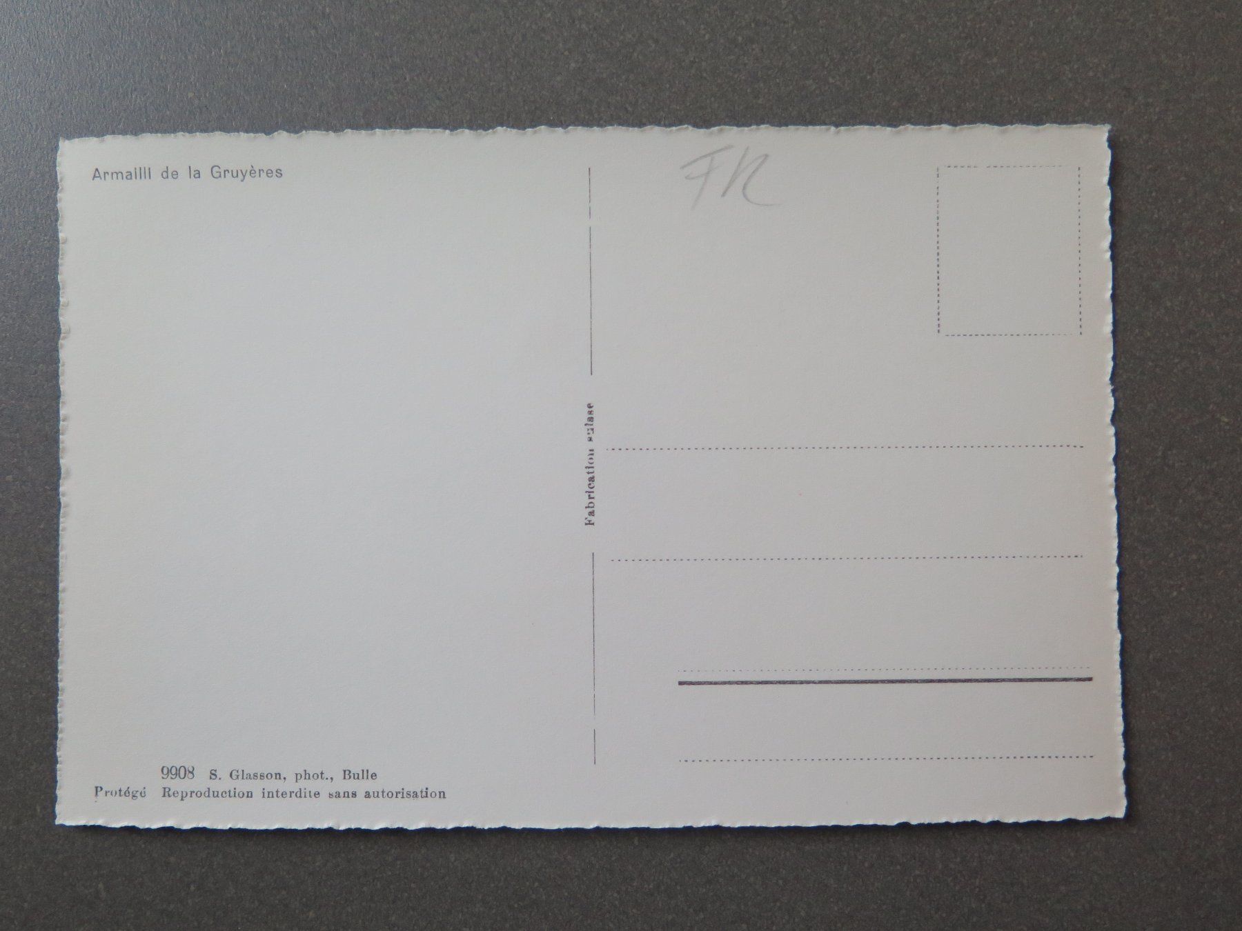 Cartoline postali: ARMAILLI DE LA GRUYÈRES – Usato da Wittenbach venduto da lipasal 1