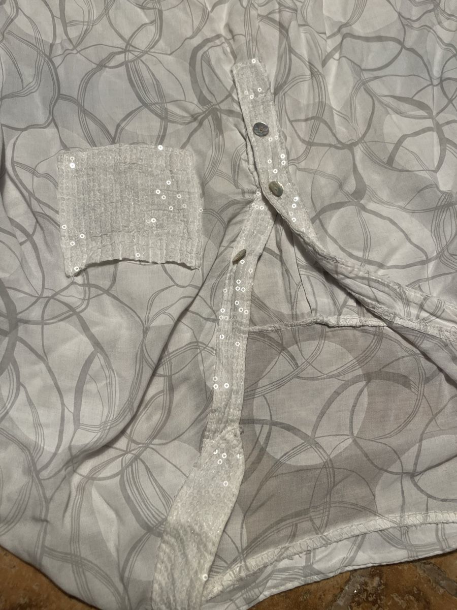 Camicette: Chic camicia di viscosa con paetten-S/M – Nuovo (secondo la descrizione) da Gordevio venduto da LanaZimm 5