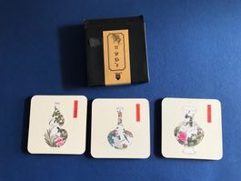 Untersetzer Asia-Style China Japan Vasenmotive  3 Stk