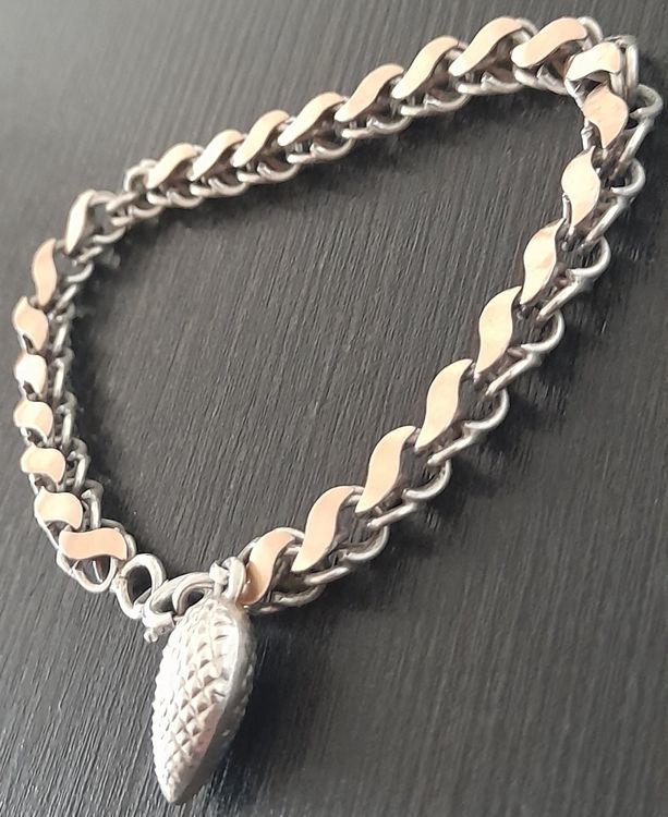 Bracelet Manchette Vintage Années 50 En Argent 800 Et Quartz Clair - Design Moderniste, Ajustable
