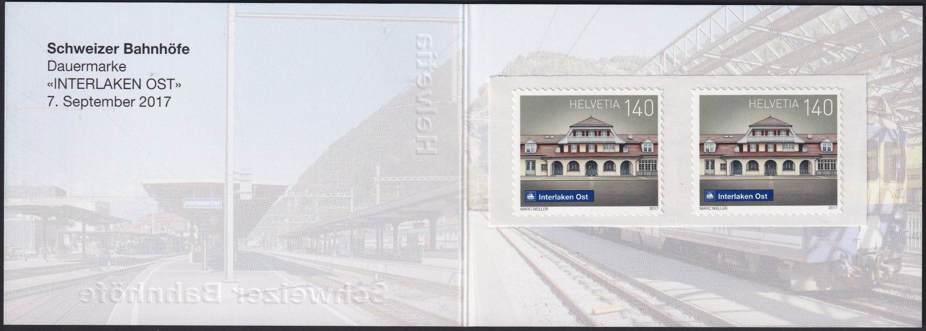 Tutti i francobolli: 2017, Nr.1644 in Markenheft "BAHNHOF" ungestempelt. – Usato da Sursee venduto da Luzernerraute 1