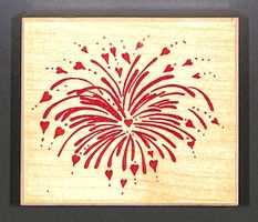 Herz Feuerwerk 💕💥💕 Stempel (Holzsockel mit Gummistempel )
