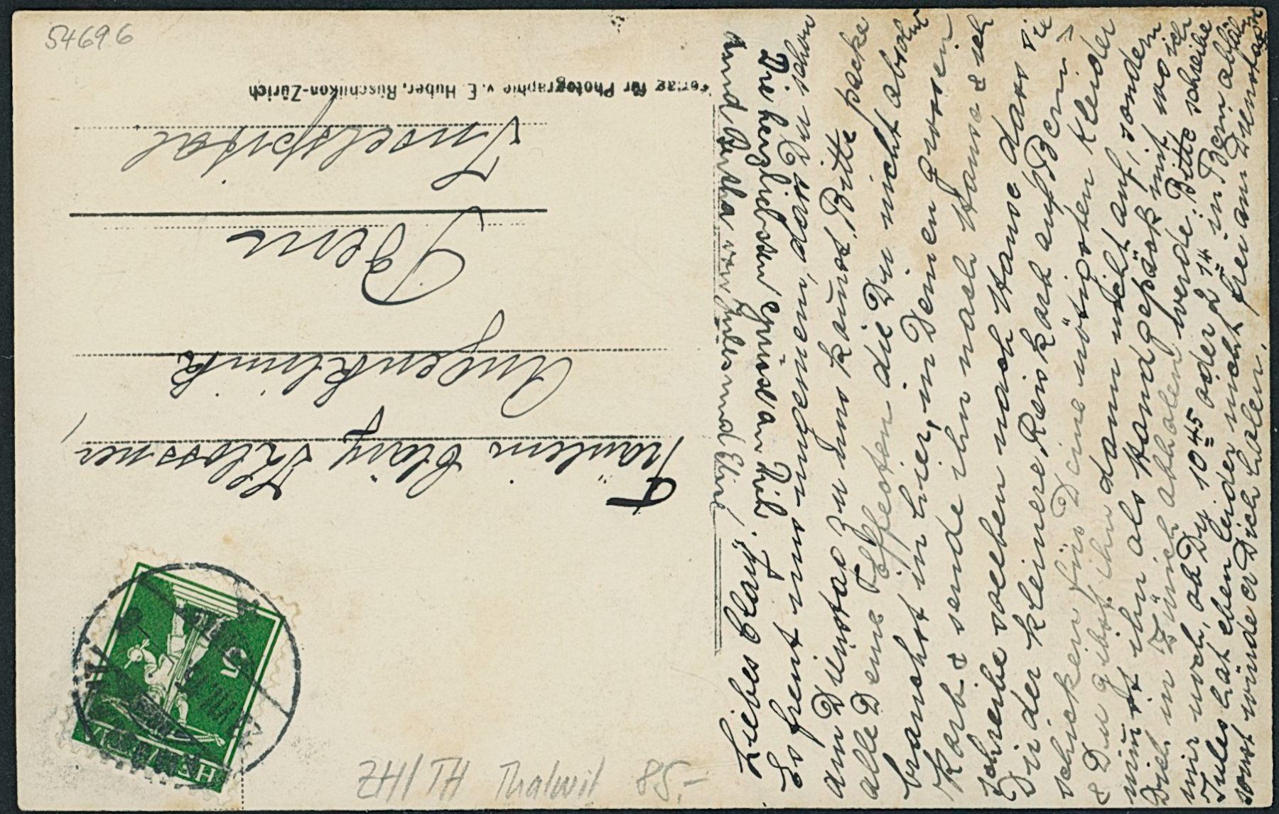 Cartes postales: ZH Thalwil – D'occasion à Schindellegi par leecollect 1