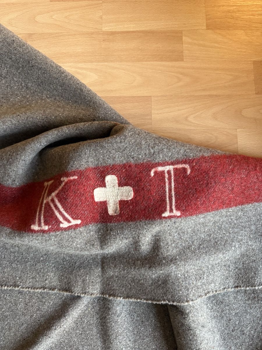 Schweizer Armee Coperte: Militärdecke Schweiz K+T  GL 40 – Usato da Grossaffoltern venduto da hobel28 1