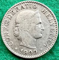 Pièce de 20 centimes suisse 1909