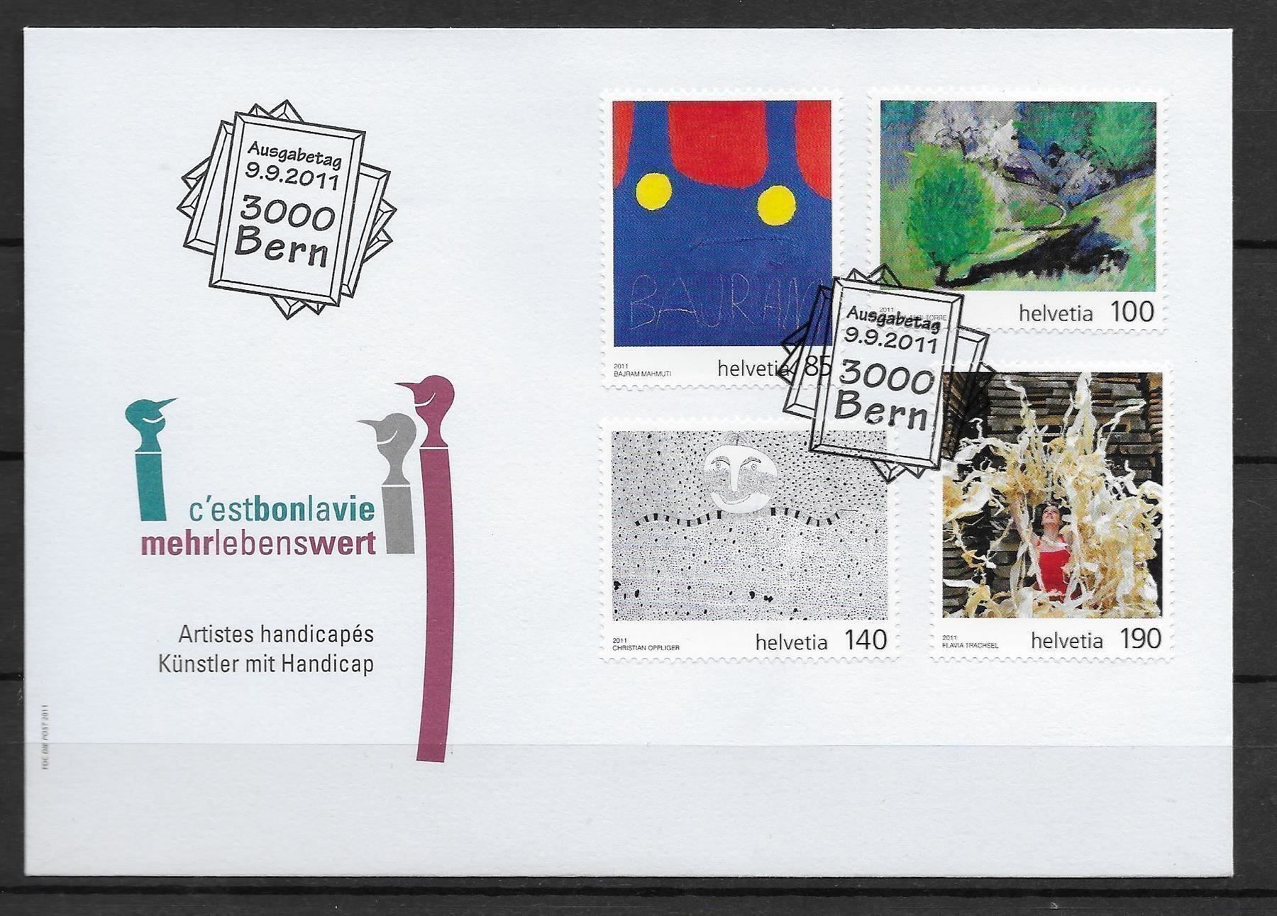 Alle Briefmarken: F1406 - FDC Artistes handicapés – Gebraucht aus Trélex von Phil_Albert