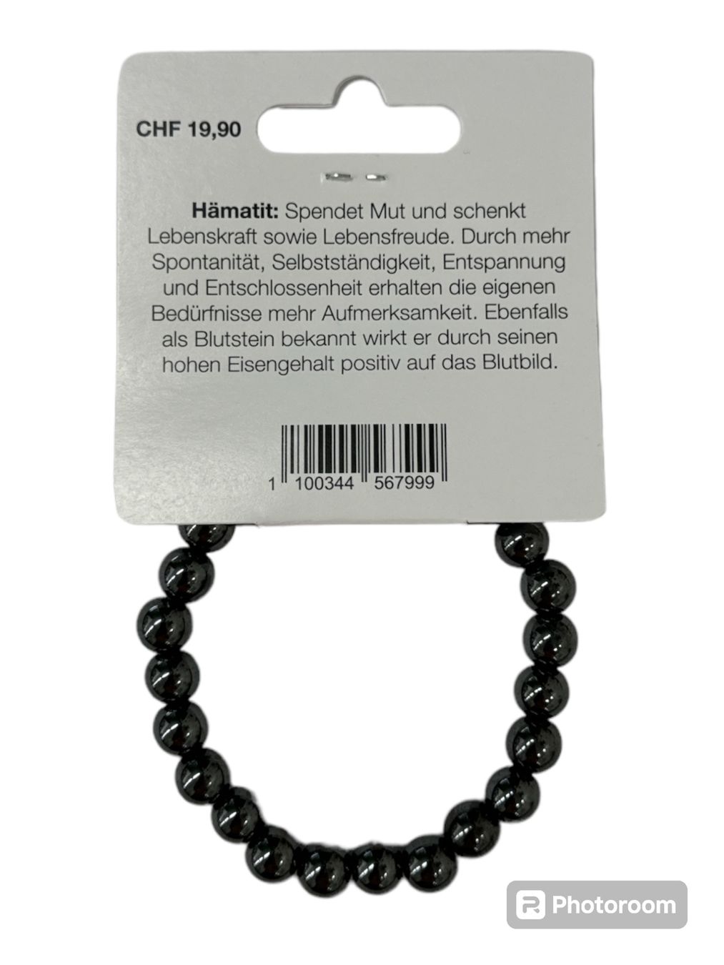 Bracelets: Echtstein Chakra Armband 8mm / Hämatit – Neuf avec emballage d'origine à Oensingen par Liquidations-Shop 1
