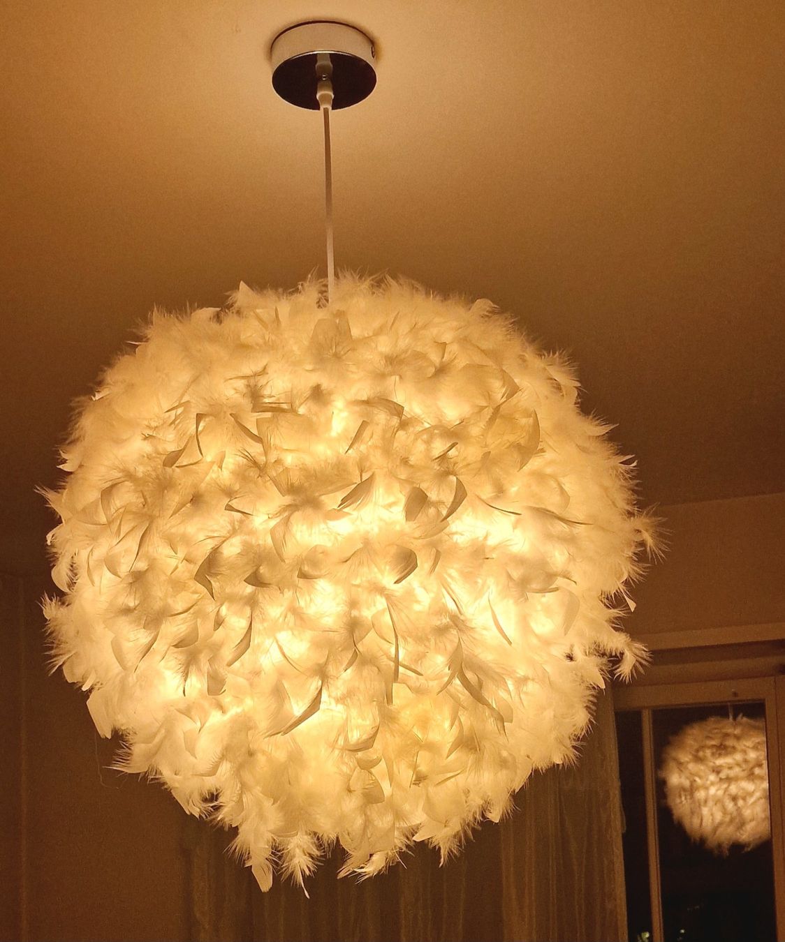 Lampade: Wunderschöne Lampe mit weissen Federn – Nuovo (secondo la descrizione) da Therwil venduto da freiheit88 3
