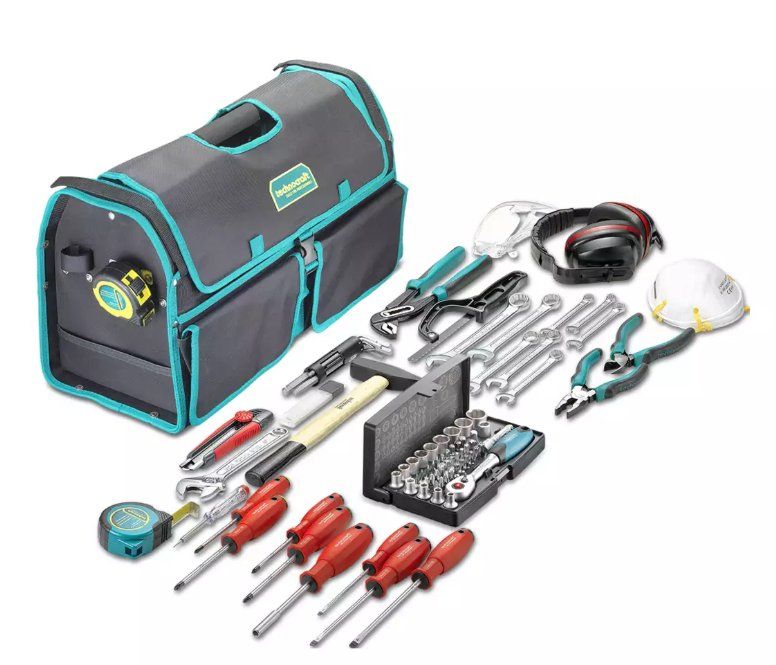 Technocraft Tutti gli attrezzi: technocraft Werkzeugtasche ALLROUND-BASIC 100-tlg. – Nuovo e nell'imballaggio originale da Koppigen venduto da Bracher_Mail-House