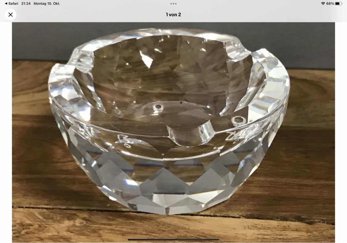 Portacenere: Swarovski Aschenbecher und Feuerzeug – Nuovo (secondo la descrizione) da Thalwil venduto da samson21