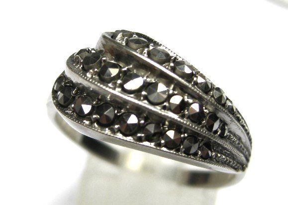 Anelli: Vintage Ring Silber 835 Markasiten Gr. 57 – Usato da Ermatingen venduto da Decovin 4