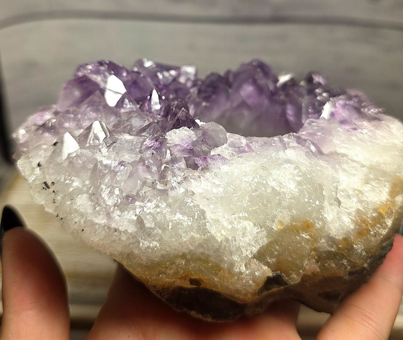 Minerali & Pietre curative: Amethyst Teelicht Halter H 940g – Nuovo e nell'imballaggio originale da Matzingen venduto da Shay_Crystalz 3