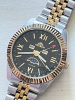 Astron  Uhr Mondphase Kalender Gold/Stahl