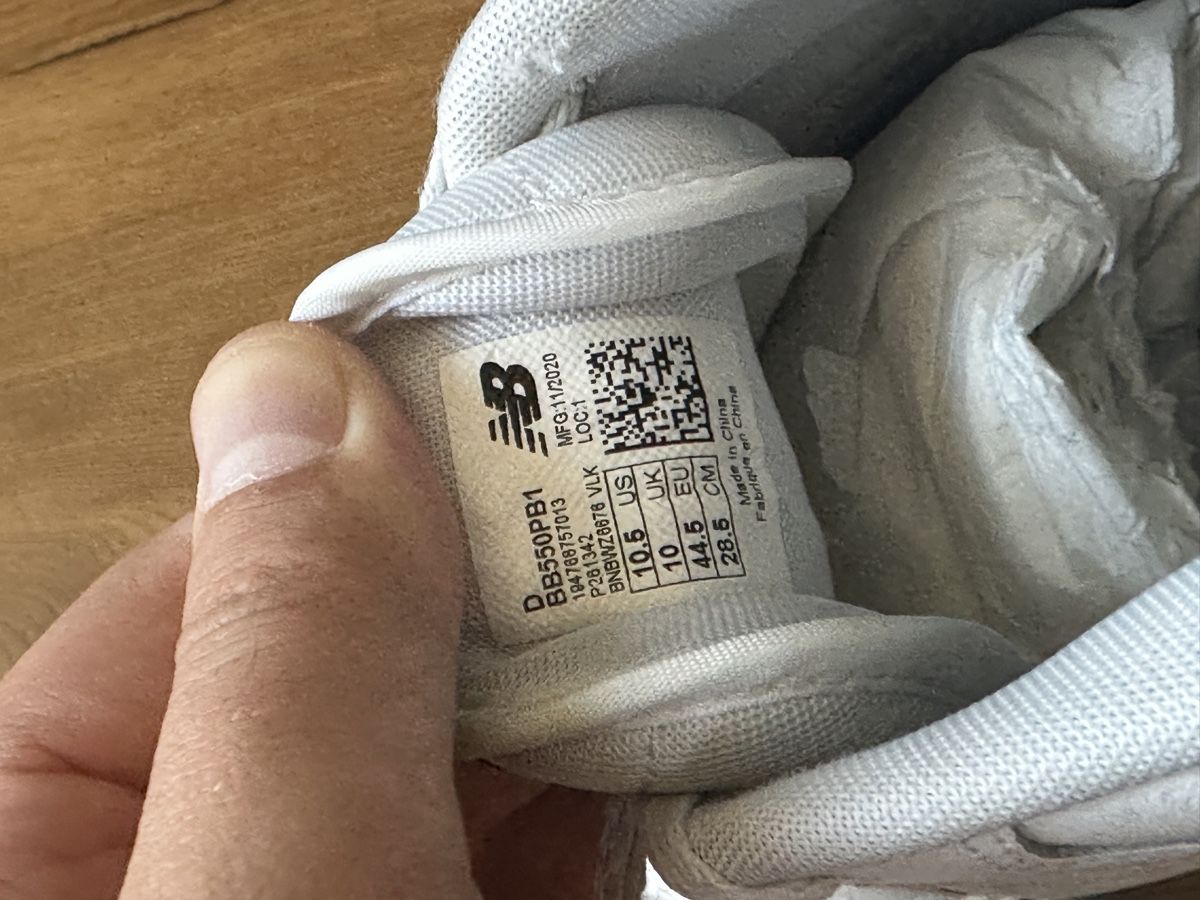 New Balance Scarpe da uomo: New Balance 550, weiss – Usato da Düdingen venduto da kleidungsmarktplatz 4