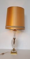 Antike Baccarat Glas Lampe mit Messingdetails