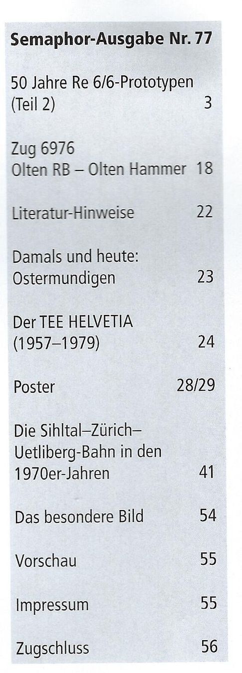 Revues & Magazines: Semaphore Nr.77 Frühling 2023 – D'occasion à Bözberg par Cumba 1