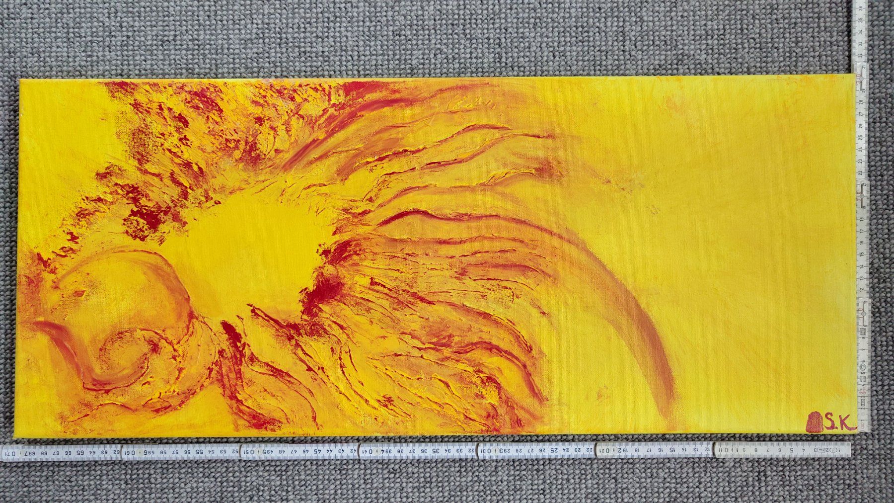 Dipinti: Abstraktes Acrylbild, handgemalt 70x30cm – Usato da Ballwil venduto da bom_ar