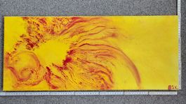Abstraktes Acrylbild, handgemalt 70x30cm