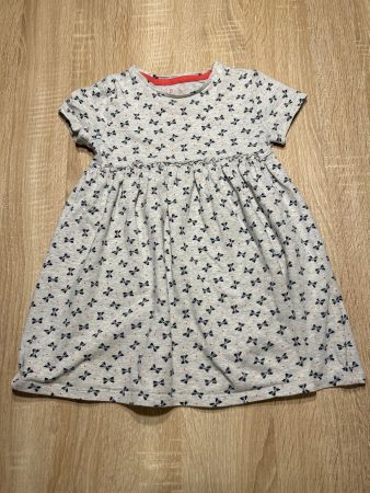 Kleid grau mit Muster von Super Star Gr. 104