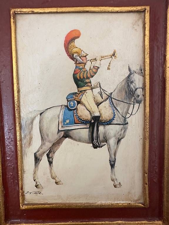 Dipinti: Petits tableaux avec des cavaliers – Usato da Grancy venduto da Nikojardins 1