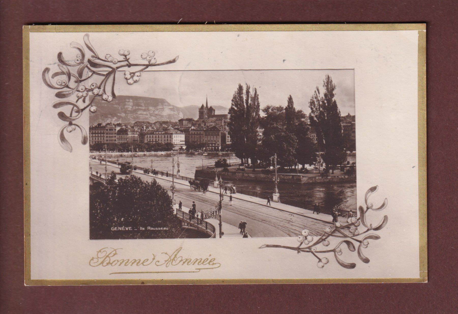 Ansichtskarten: GENEVE - Île Rousseau - 1914 – Gebraucht aus Pully von nicecards