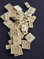 Lego 41x Fliese mit Knopf tan