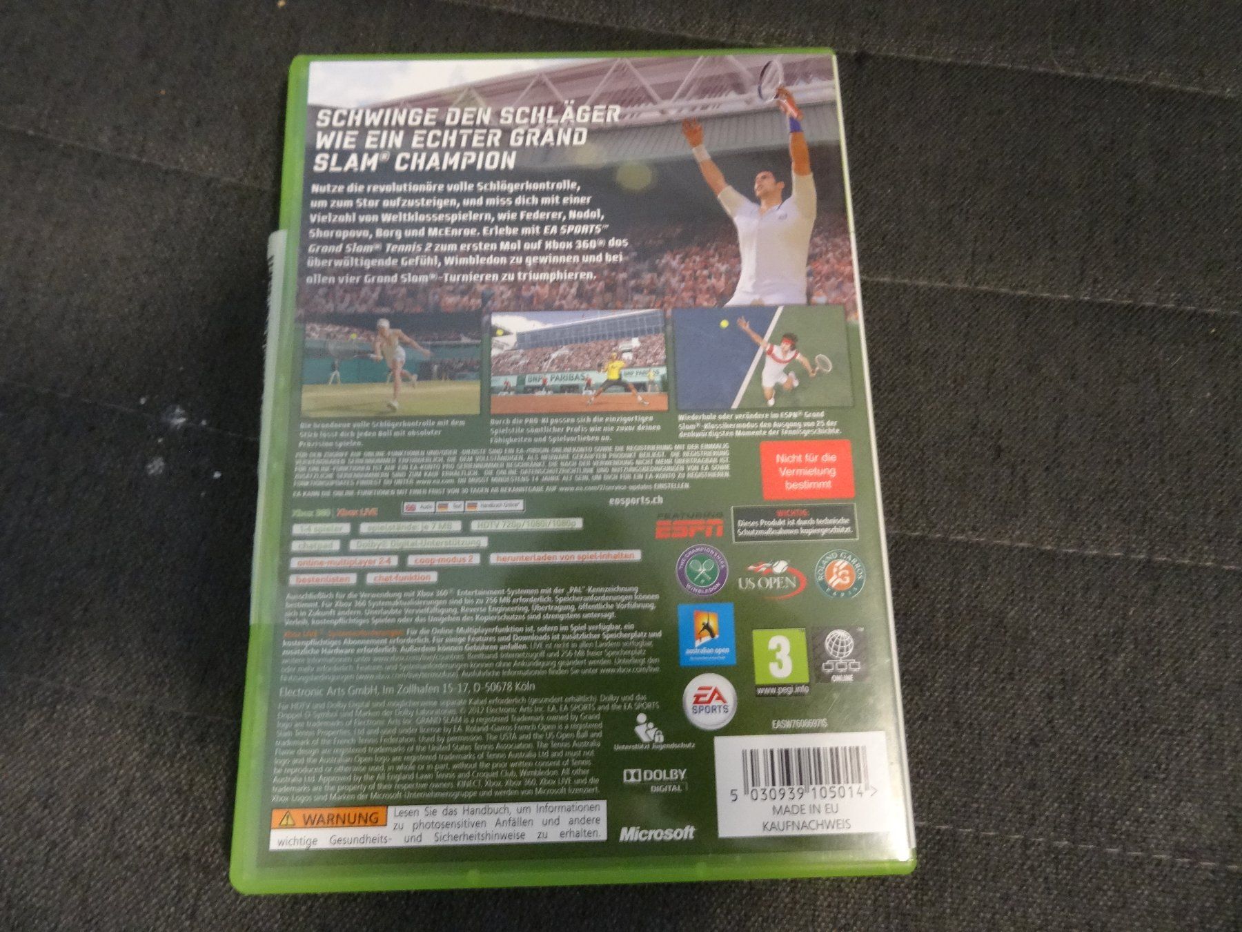 Spiele: Grand Slam Tennis 2 XBOX 360 – Gebraucht aus Olten von Disc-Ausverkauf 2