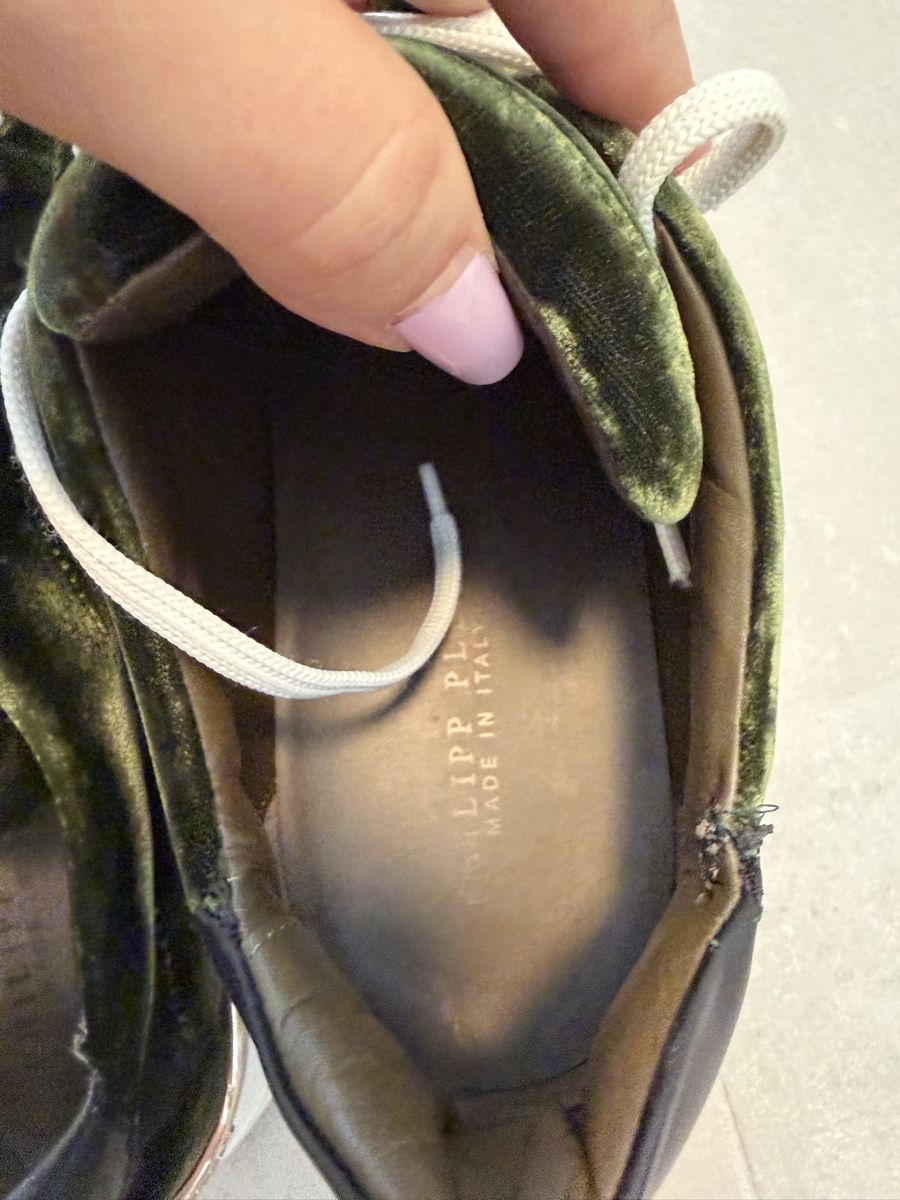 Philipp Plein Scarpe da uomo: Philipp Plein Samt Sneaker Gr.44 Olivgrün – Nuovo (secondo la descrizione) da Unterlunkhofen venduto da cgi99 6