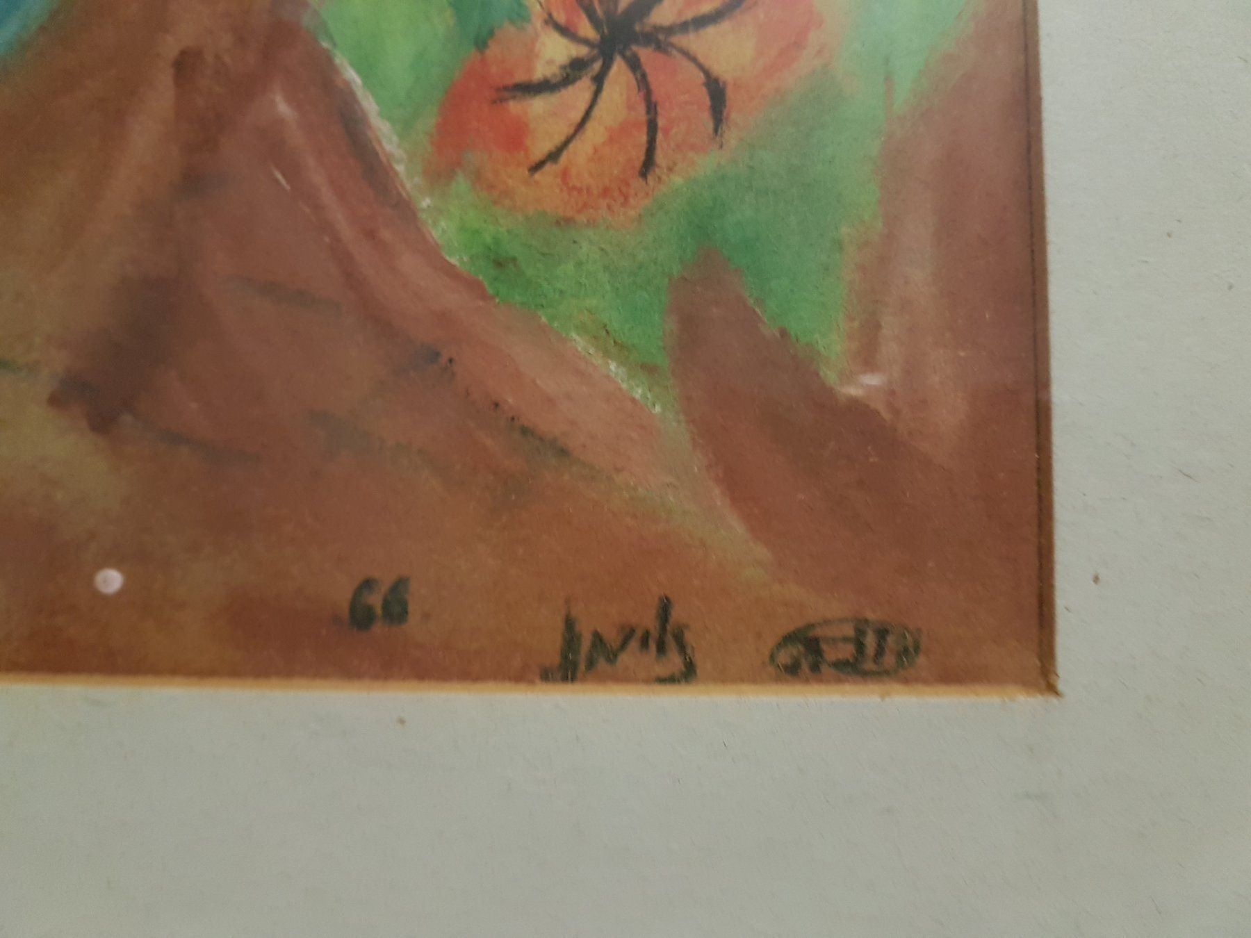 Gemälde: Wunderschönes Blumenstillleben Aquarell (1966) – Gebraucht aus Glattbrugg von casabelavista 5